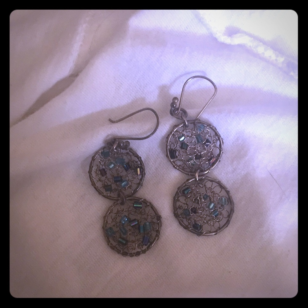 Dream catcher looking earrings